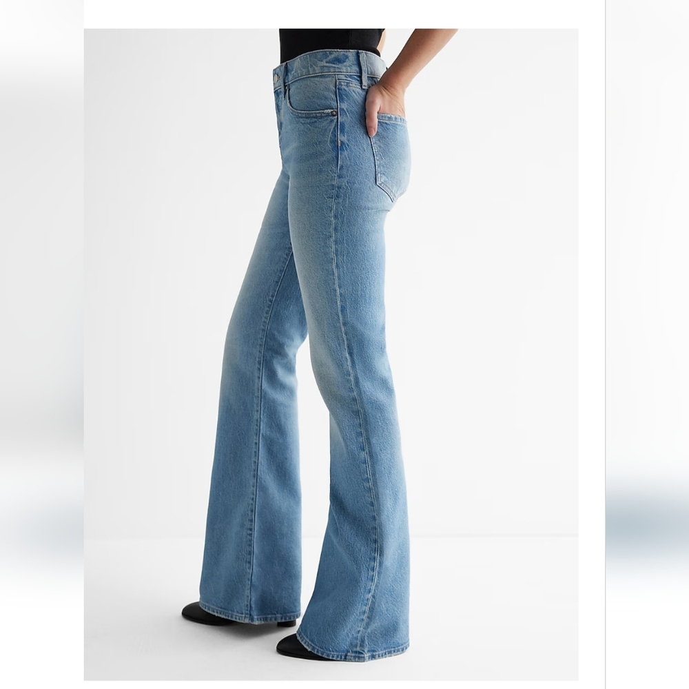 ✨️NWT✨️ Size 12 Petite Express '70's Flare Midrise Jeans - Picture 5 of 6